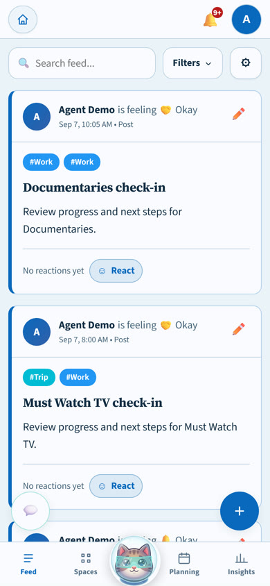 Household feed in ShelfSay